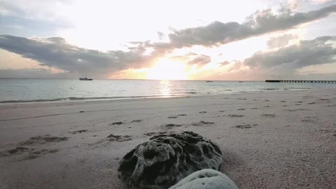 White sand beach Video stock 239862176