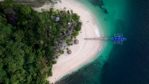 White Sand Beach, Philippines - Drone 3 Stock Footage 303564938