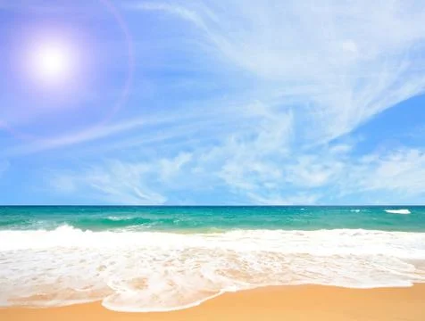 White sand beach Stock Photos