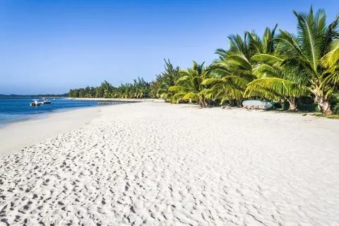 White sand beach Stock Photos