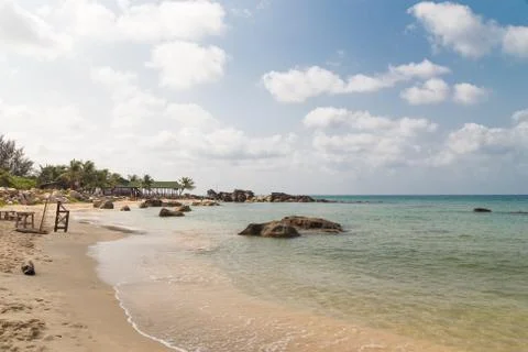 White sand beach Foto stock