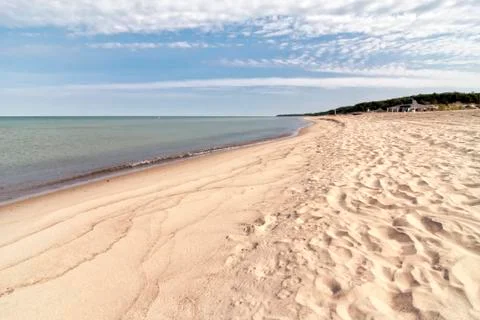 White sand beach Stock Photos