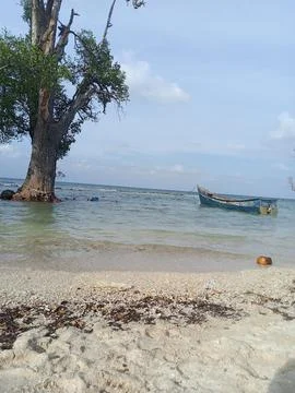 White sand beach Stock Photos