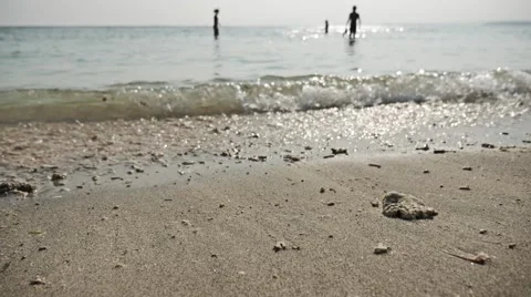 White Sand Beach Slow Motion Stock Footage 57157646