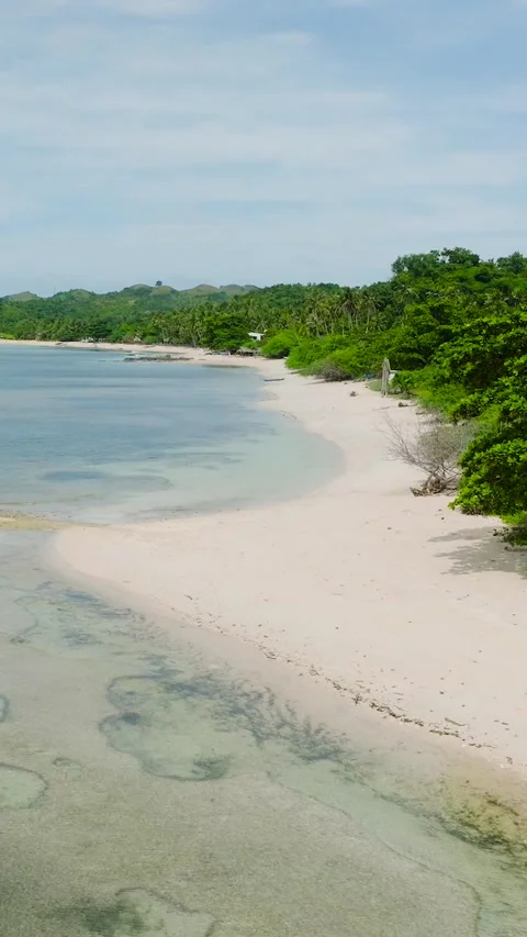 White Sand Beach in Tablas, Romblon. Philippines. Stock Footage 267535995