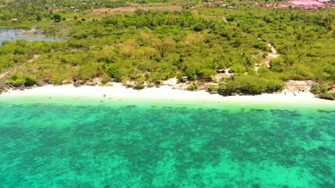 White sand beaches in Bantayan Island in Cebu, Philippines. Stock Footage 280221653