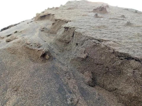 The white sand dune forms like a mountain, something beautiful that deserves to Stock Photos