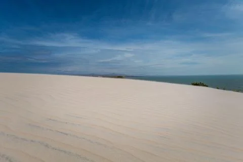 White sand dunes between Mui Ne and Phan Rang Stock Photos