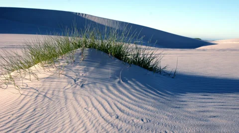 White sand dunes Stock Footage 35162596