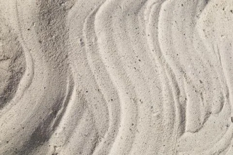 White sand in the form of vertical waves Stock Photos