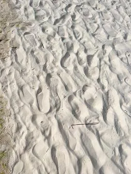 White sand with multiple footsteps. Texture pattern. Moon surface Stock Photos