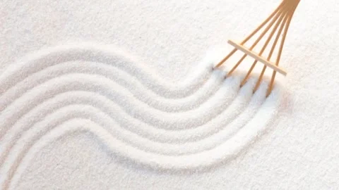 White sand pattern Stock Footage 301807896