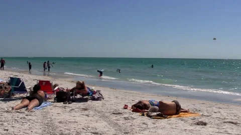 White sand tropical beach Stock Footage 81687782
