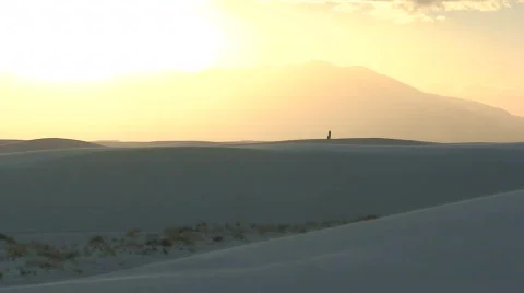 White Sands Sunset 1 Stock Footage 658695