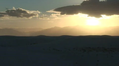White Sands sunset 3 Stock Footage 658757