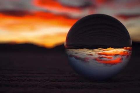 White Sands Sunset Sphere Timelapse 5K Stock Footage 51389131