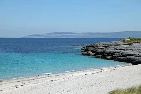 White sandy beach. Stock Photos