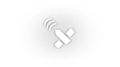 White satellite icon with shadow isolated on white background. Video stock 203529481