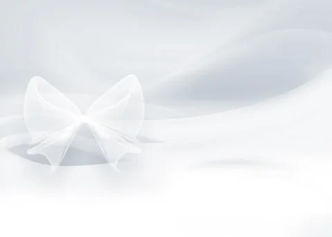 White satin with a bow Stock Illustration