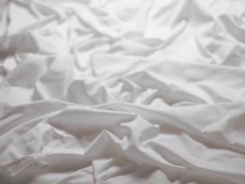 White satin sheets Stockfoto's