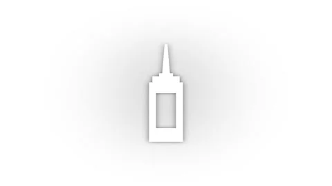 White sauce jar icon with shadow isolated on white background. Stock Footage 201770066