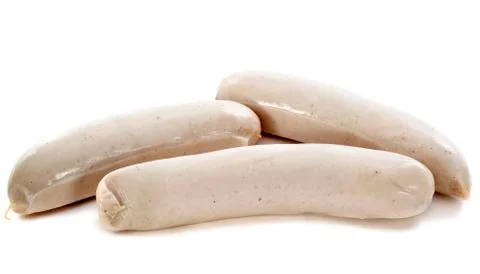 White sausages Stock Photos