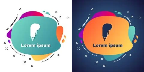 White Scanner scanning bar code icon isolated on white and blue background... Stock Illustration