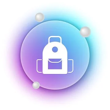 White School backpack icon isolated on white background. Blue and purple gr.. Stock Illustration