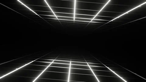 White Sci-Fi Glow Fishnet Background VJ Loop in 4K Stock Footage 247203508