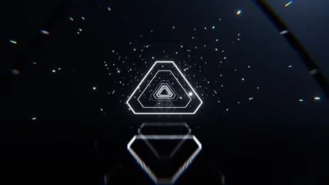 White Sci-Fi Neon Strobe Tunnel Background VJ Loop l 4K Stock Footage 296537686