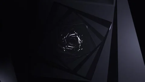 White Sci-Fi Spiral Neon Strobe Corridor Background VJ Loop l 4K Stock Footage 297077497