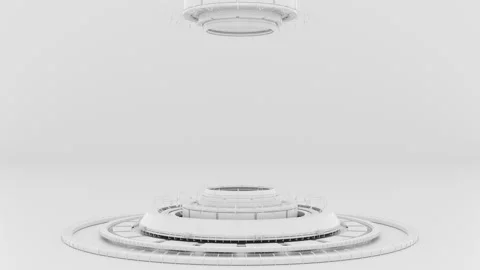 White Sci-Fi Structure Vídeos de archivo 263931809