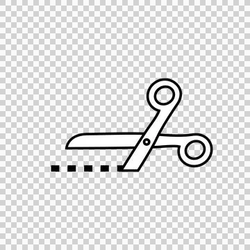 White Scissors Icon Stock Illustration