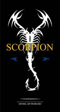 White scorpion. scorpion with the bent tail. Stock Illustration