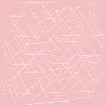 White scratch lines on a pink background. Seamless vector pattern with thin l イラスト素材
