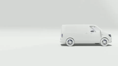 White Screen Car Animation No Material Stock Footage 295764988