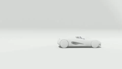White Screen Car Animation No Material Video stock 295765097