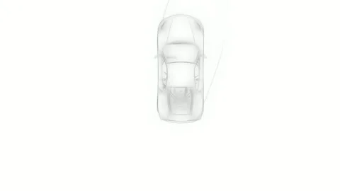 White Screen Car Animation No Material Stock Footage 325281943