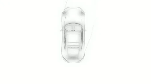 White Screen Car Animation No Material Stock Footage 325282009