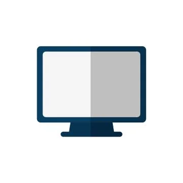White screen computer system device Illustrazione stock