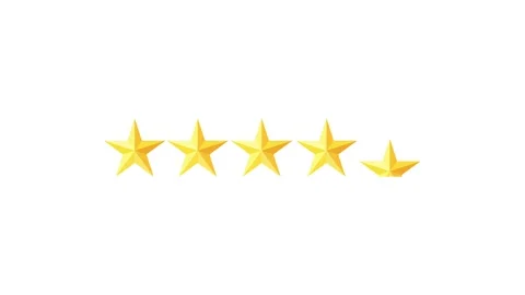 White Screen customer five star rating Video stock 322041804
