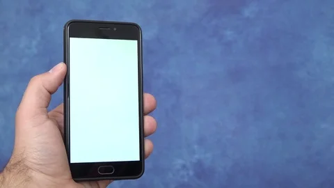 White screen phone Stock Footage 105873624