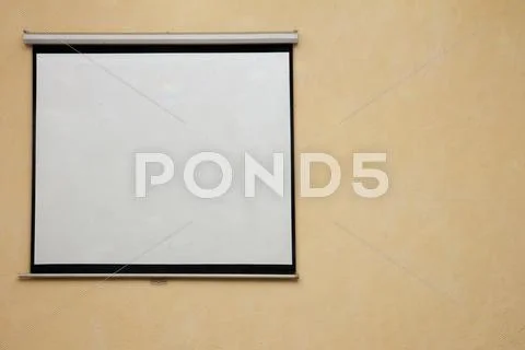 White screen on the wall as background Stock Photos