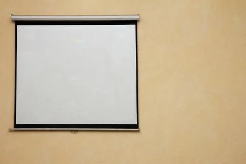 White screen on the wall as background Stock Photos