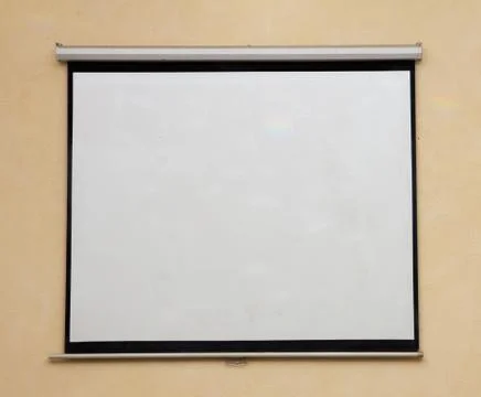White screen on the wall as background Stock Photos