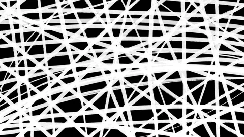 White Scribble Line Reveal on Black Background Vidéo 337439752