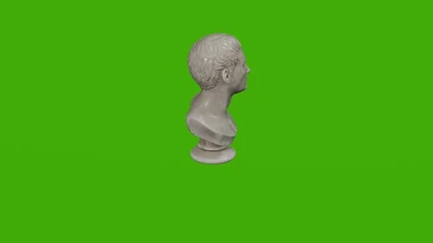 White sculpture rotating on green screen 動画素材 279801923