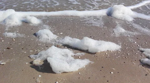 White sea foam and waves 스톡 동영상 63264641