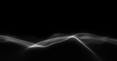 White sea of particles on black background Stock Footage 264116145