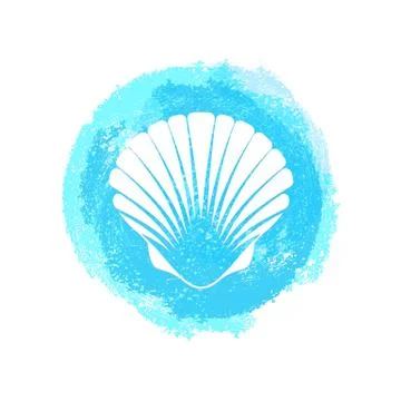 White sea shell 스톡 일러스트